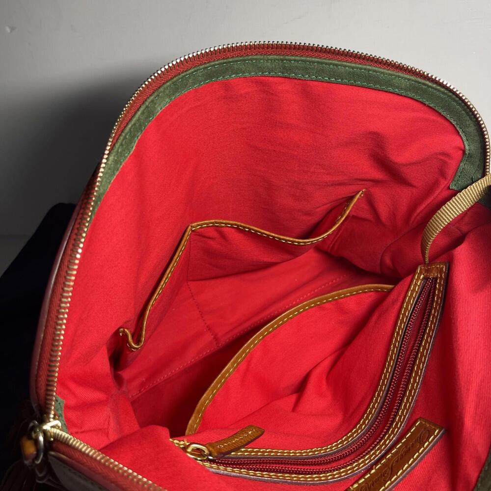 Dooney & Bourke Florentine Leather Domed Buckle Purse Satchel Natural, Dust Bag - Picture 6 of 12